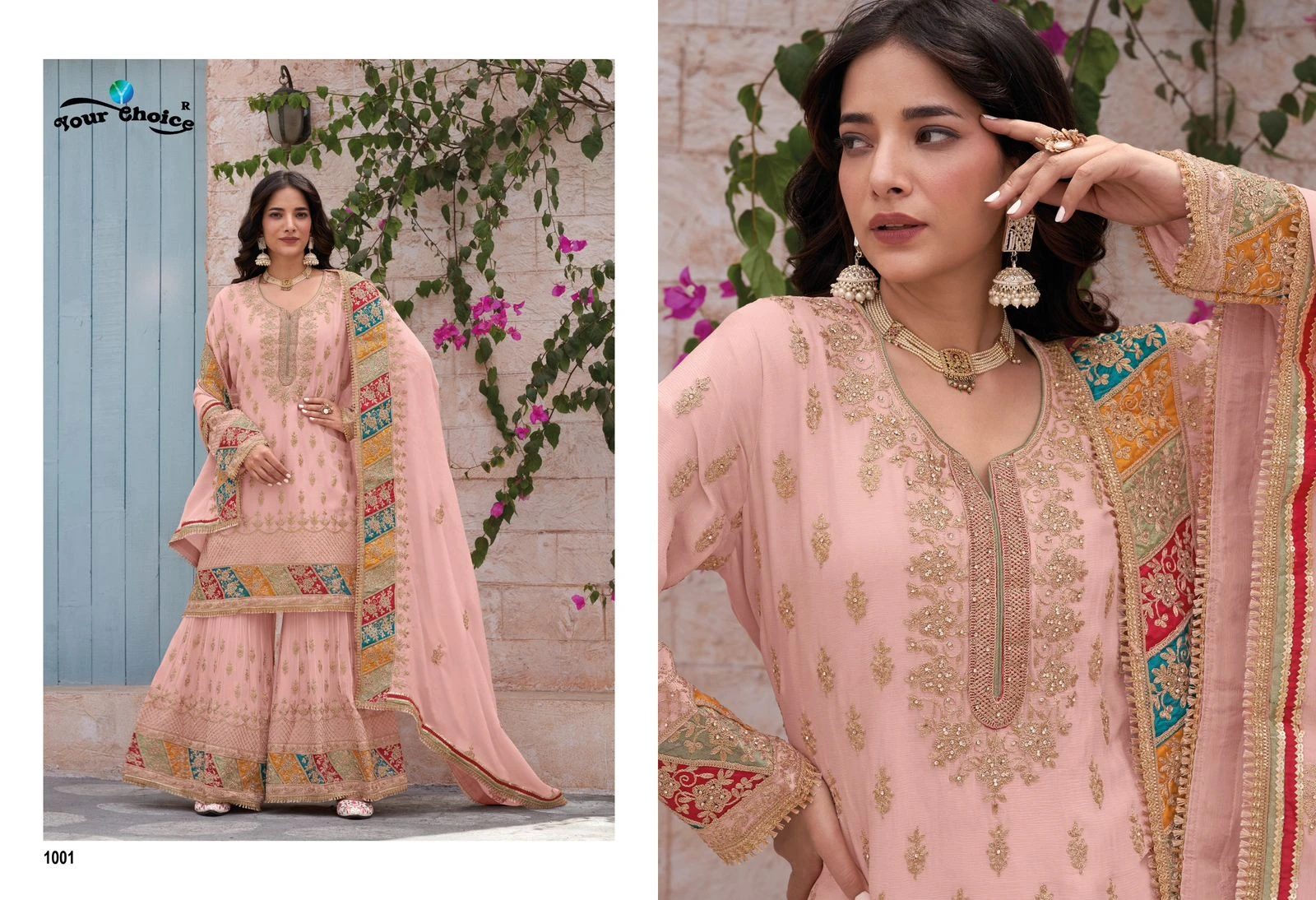 Your Choice Orbit Pure Chinon Wholesale Designer Readymade Salwar Suit Catalog — Wholesale Salwar Suits, MPA wholesale from Surat — view 4